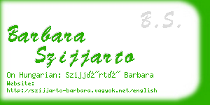 barbara szijjarto business card